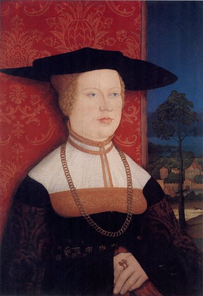 Portrait of Margarethe Rott, née Vöhlin by Bernhard Strigel